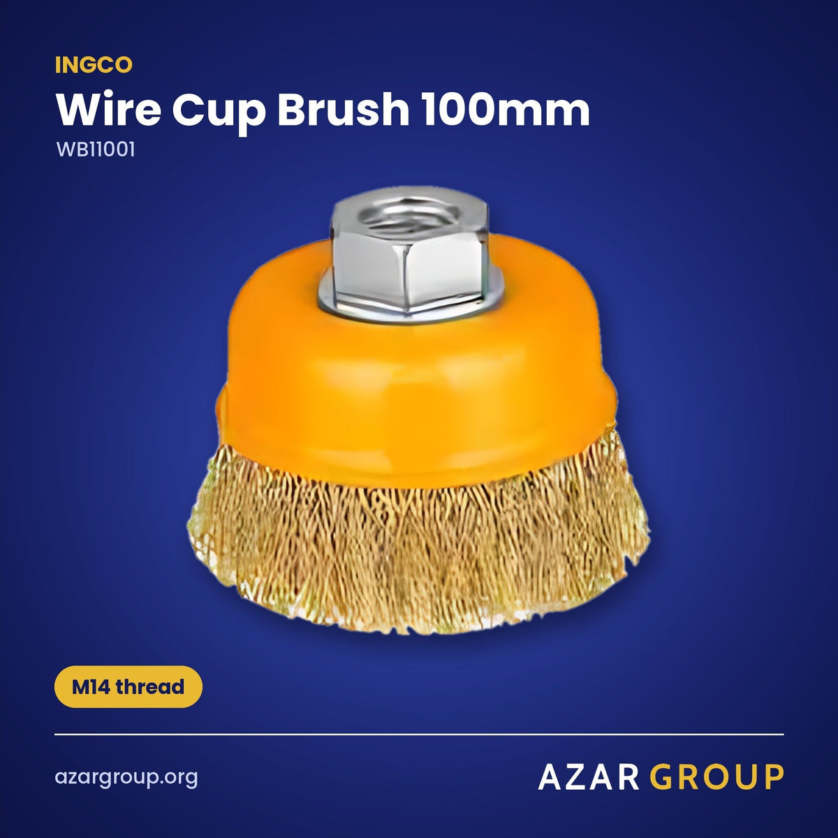 INGCO WB11001 Wire Cup Brush 100mm – M14 thread