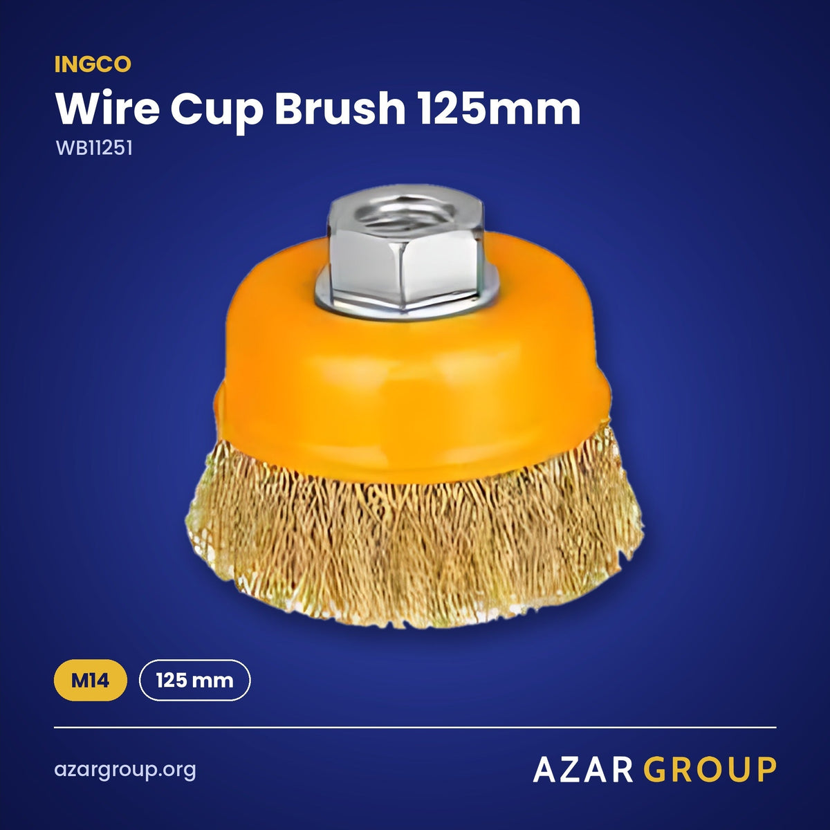 INGCO WB11251 Wire Cup Brush 125mm – M14, 125 mm