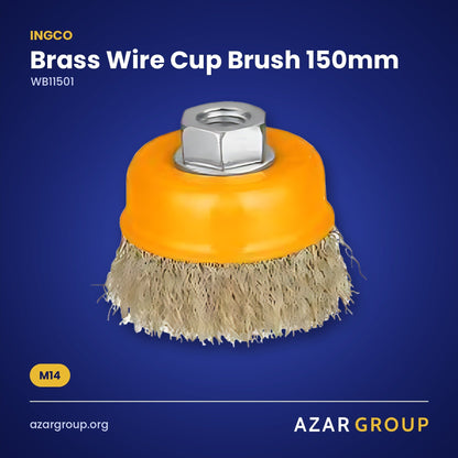 INGCO WB11501 Brass Wire Cup Brush 150mm – M14