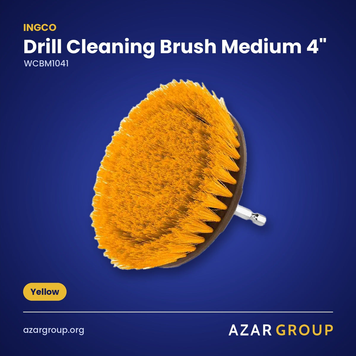 INGCO WCBM1041 Drill Cleaning Brush Medium 4" – Yellow