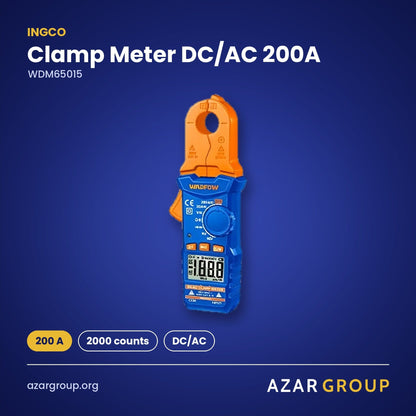 INGCO WDM65015 Clamp Meter DC/AC 200A – 200 A, 2000 counts, DC/AC