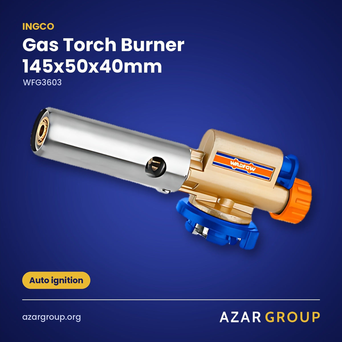INGCO WFG3603 Gas Torch Burner 145x50x40mm – Auto ignition