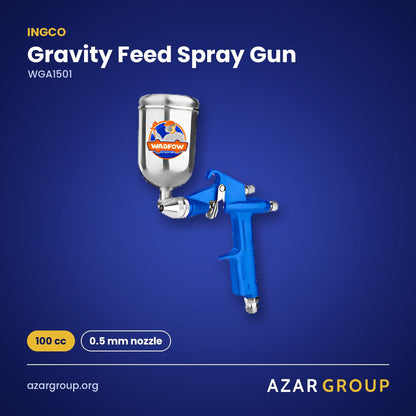 INGCO WGA1501 Gravity Feed Spray Gun – 100 cc, 0.5 mm nozzle