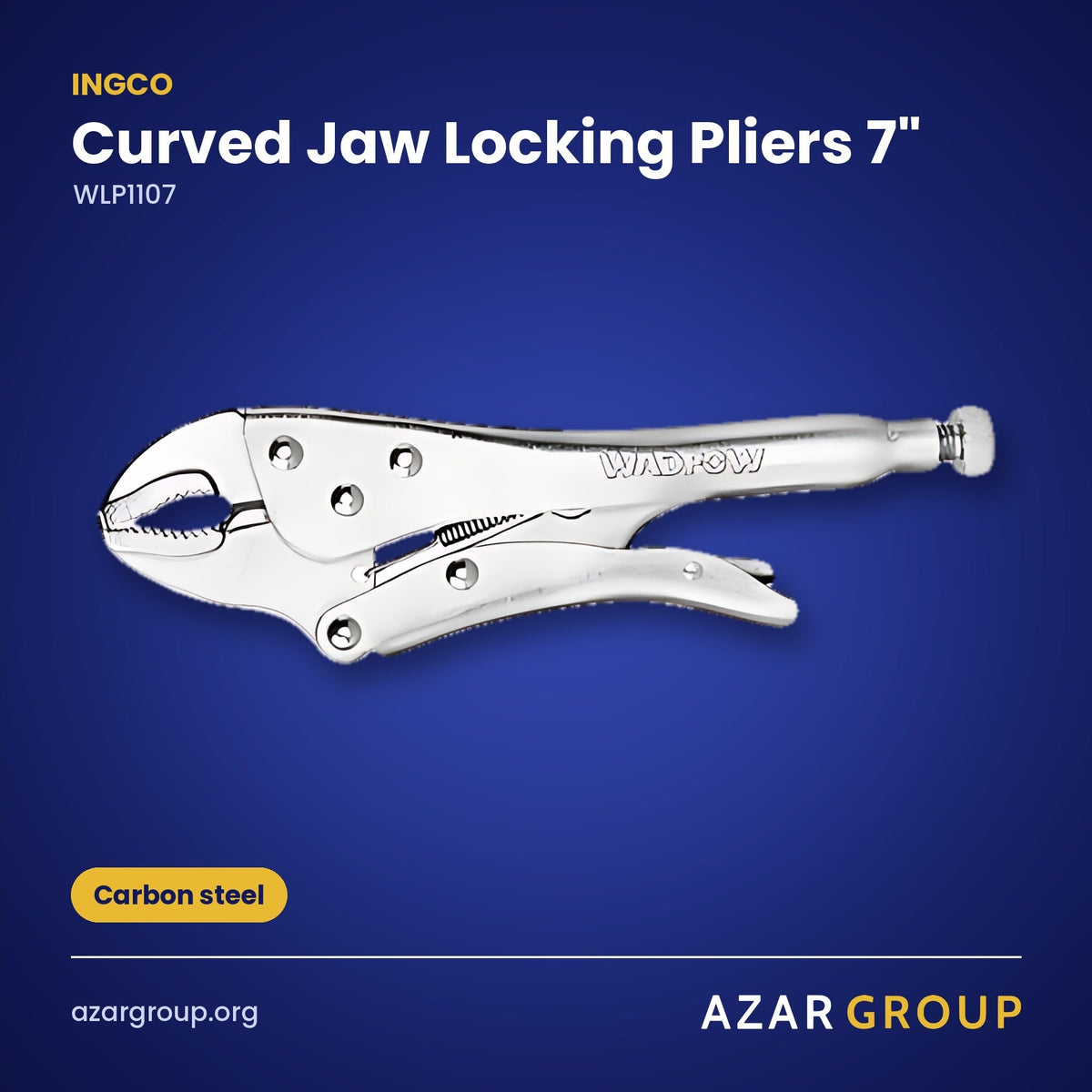 INGCO WLP1107 Curved Jaw Locking Pliers 7" – Carbon steel