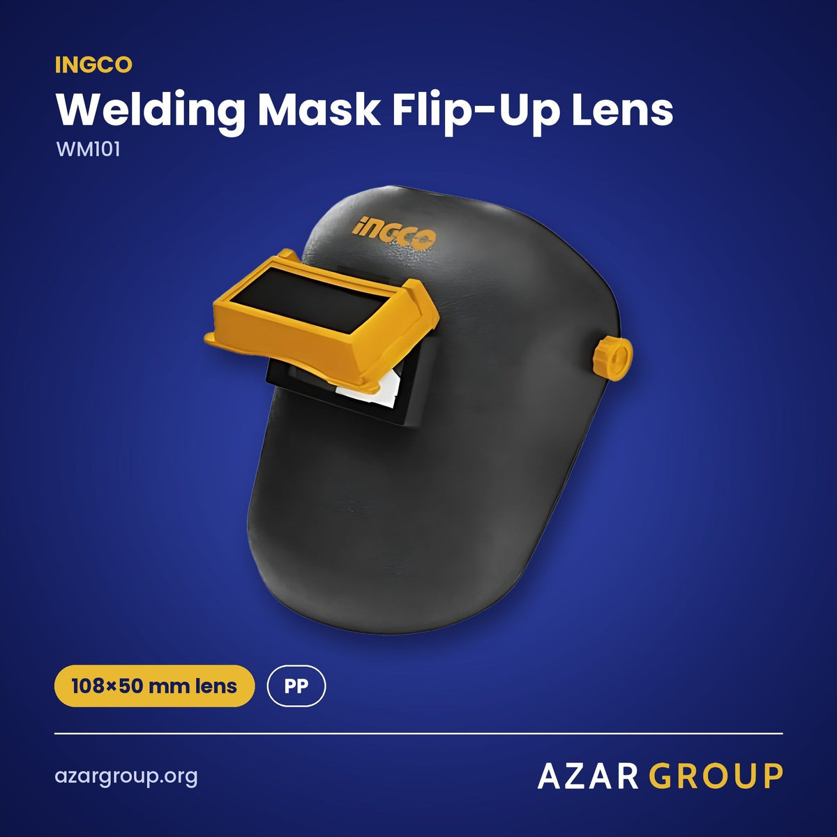INGCO WM101 Welding Mask Flip-Up Lens – 108×50 mm lens, PP