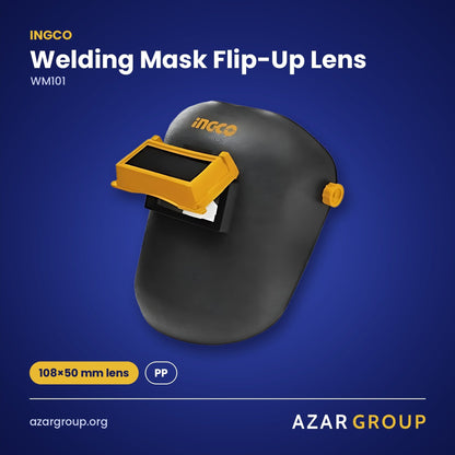 INGCO WM101 Welding Mask Flip-Up Lens – 108×50 mm lens, PP