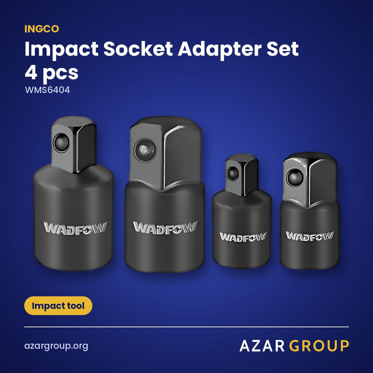 INGCO WMS6404 Impact Socket Adapter Set 4 pcs – Impact tool