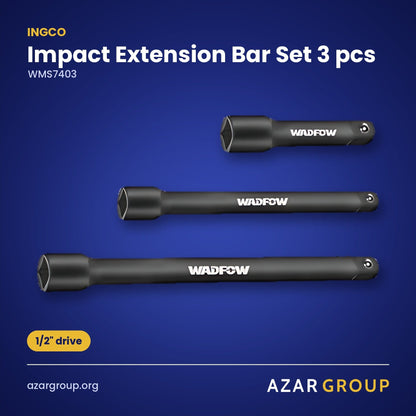 INGCO WMS7403 Impact Extension Bar Set 3 pcs – 1/2" drive