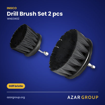 INGCO WND3402 Drill Brush Set 2 pcs – Stiff bristle