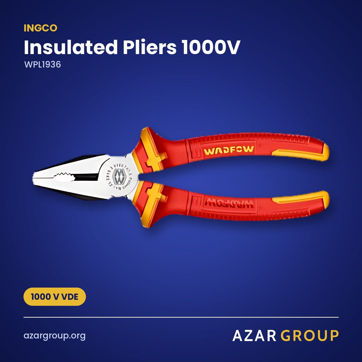 INGCO WPL1936 Insulated Pliers 1000V – 1000 V VDE