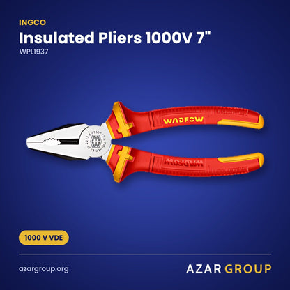 INGCO WPL1937 Insulated Pliers 1000V 7" – 1000 V VDE