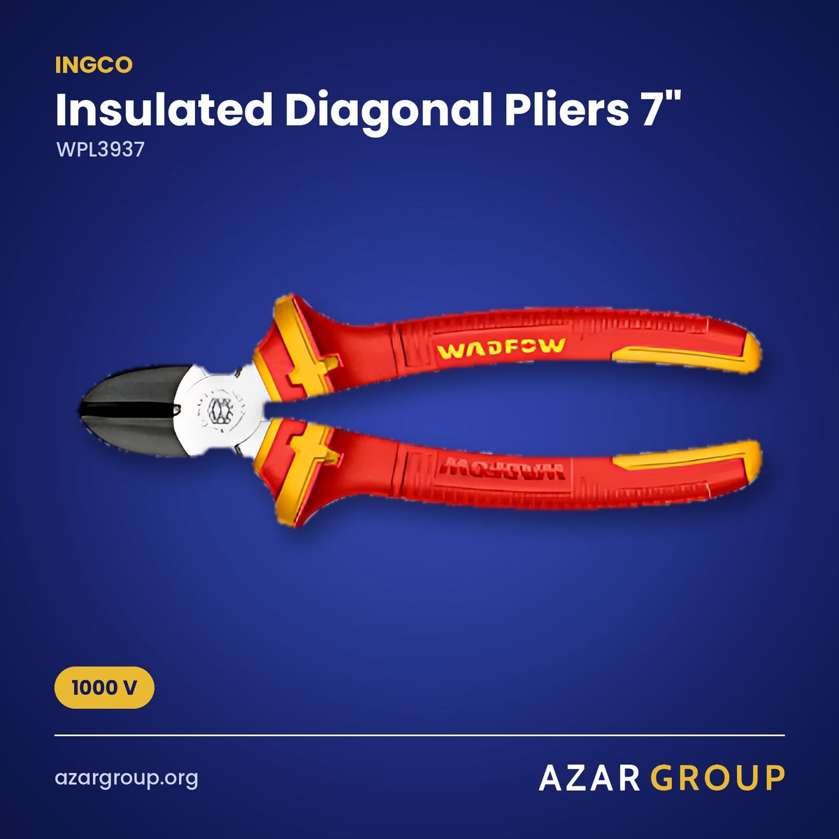 INGCO WPL3937 Insulated Diagonal Pliers 7" – 1000 V