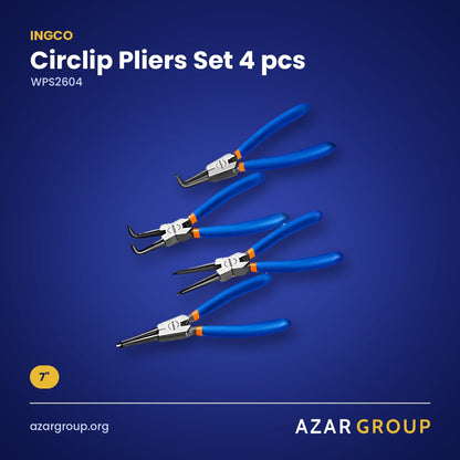 INGCO WPS2604 Circlip Pliers Set 4 pcs – 7"
