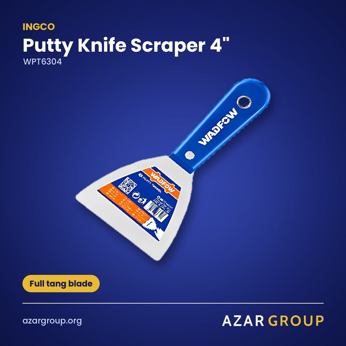 INGCO WPT6304 Putty Knife Scraper 4" – Full tang blade