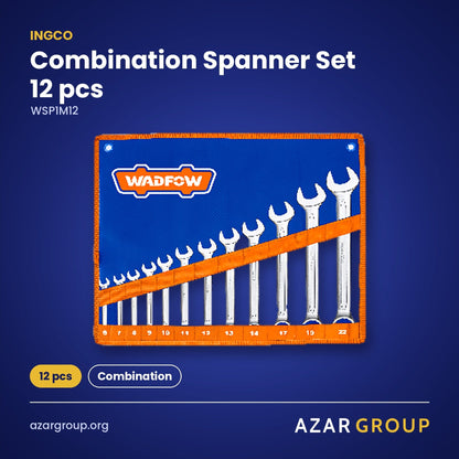 INGCO WSP1M12 Combination Spanner Set 12 pcs – 12 pcs, Combination