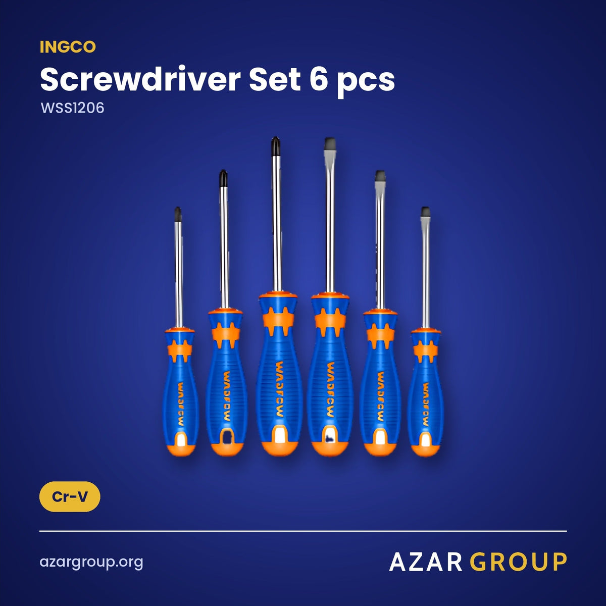 INGCO WSS1206 Screwdriver Set 6 pcs – Cr-V