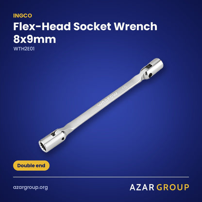 INGCO WTH2E01 Flex-Head Socket Wrench 8x9mm – Double end