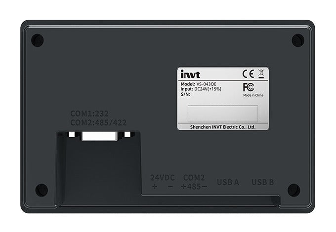 INVT VS-043QE HMI rear view