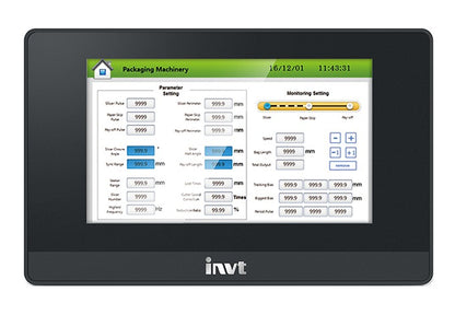 INVT VS-043QE 4.3 inch HMI front with sample screen
