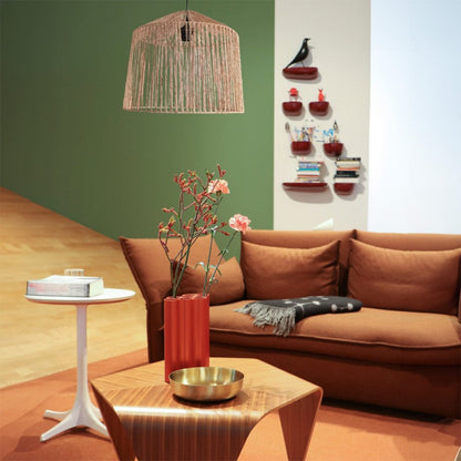 AURA Woven Paper Rope Tall Pendant Light - 45cm Aura Lighting