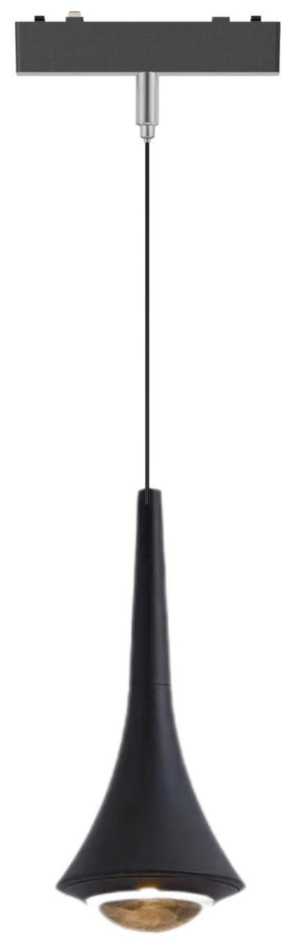 Pandent Light Black 4000K DC48V 6W D83*H230 - Magnetic Track LED Light - Aura Lighting - Azar Group