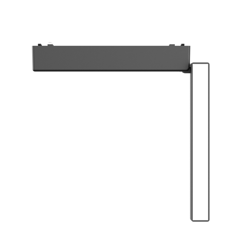 Rotating Folding Flood Light 12T Horizontal 340° Vertical 180° Black 4000K DC48V 150° 10W L230*W26*H80mm - Magnetic Track LED Light - Aura Lighting - Azar Group