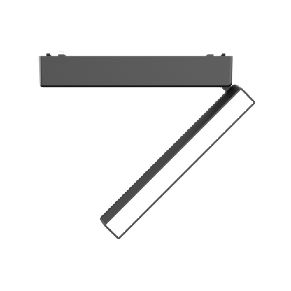 Rotating Folding Flood Light 12T Horizontal 340° Vertical 180° Black 4000K DC48V 150° 10W L230*W26*H80mm - Magnetic Track LED Light - Aura Lighting - Azar Group