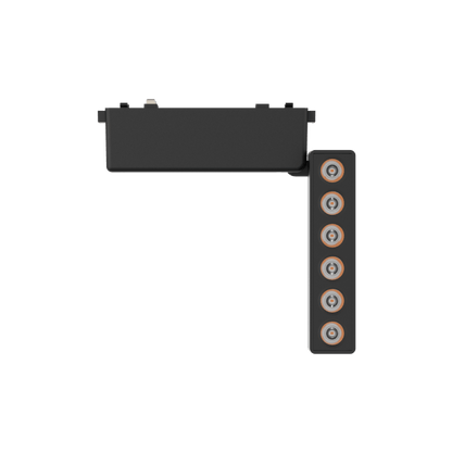 Rotating Folding Grille Light 6T Horizontal 340° Vertical 180° Black 4000K DC48V 24° 6W L122*W26*H80mm - Magnetic Track LED Light - Aura Lighting - Azar Group
