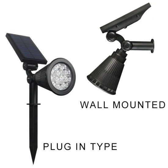 Solar Garden Lights 9 Watts LED RGB - Warm White - Daylight - Outdoor Waterproof Auto ON/Off Solar Garden Lights Adjustable - LED Lights & Lighting - Aura Lighting - Azar Group