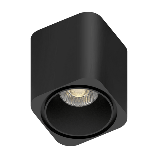 Square Spotlights Black 4000K DC48V 24° 6W L62*W62*H62 - Magnetic Track LED Light - Aura Lighting - Azar Group