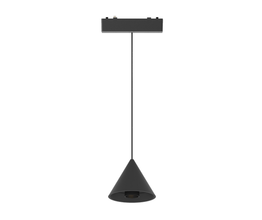 Straw Hat Pandent Light Black 4000K DC48V 24° 6W D90*H72mm - Magnetic Track LED Light - Aura Lighting - Azar Group