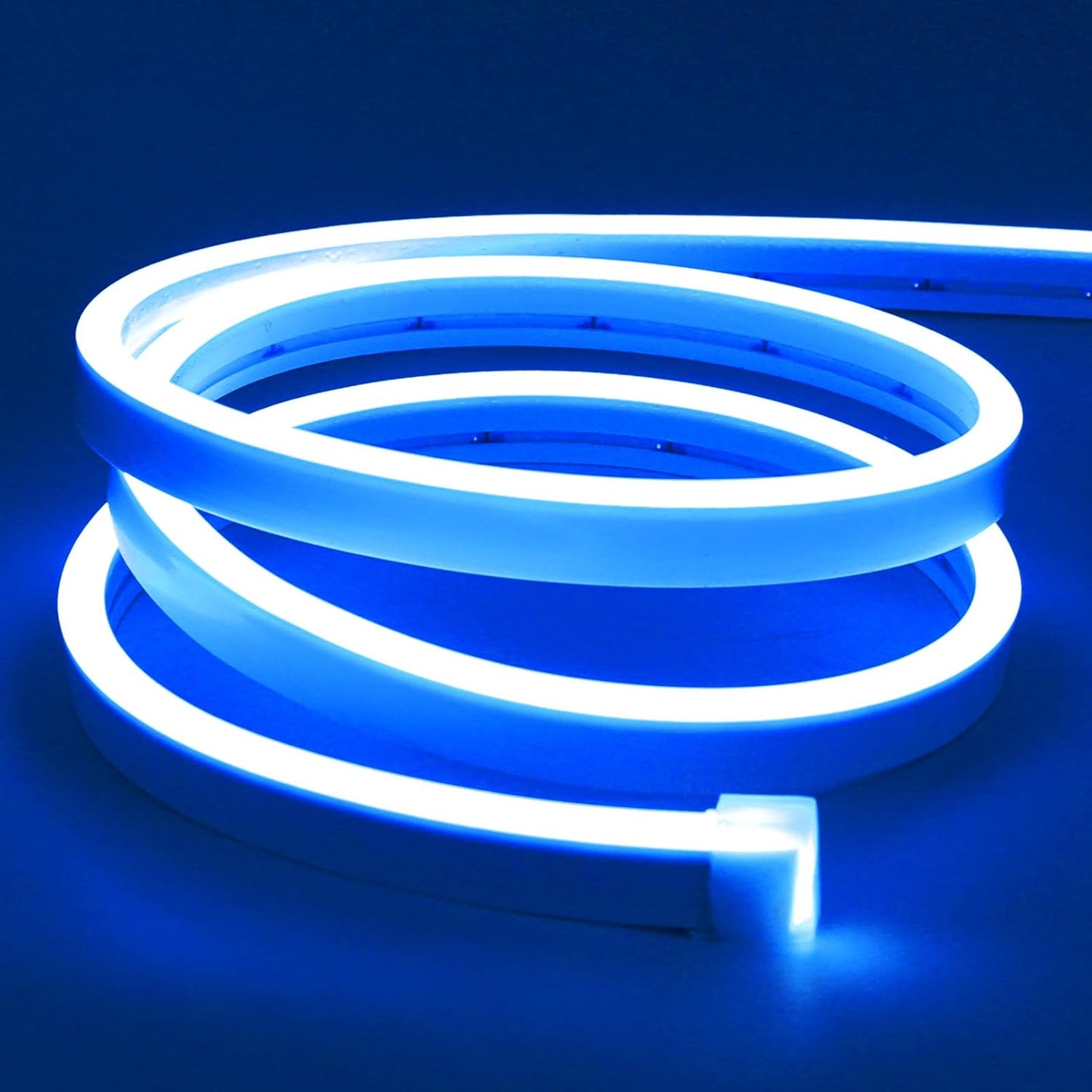Strip Light Blue Neon Flex 220V High Lumen 10CM Cut PVC IP65 - LED Lights & Lighting - Aura Lighting - Azar Group