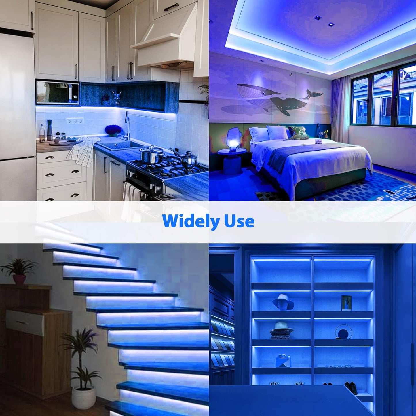 Strip Light Blue Neon Flex 220V High Lumen 10CM Cut PVC IP65 - LED Lights & Lighting - Aura Lighting - Azar Group