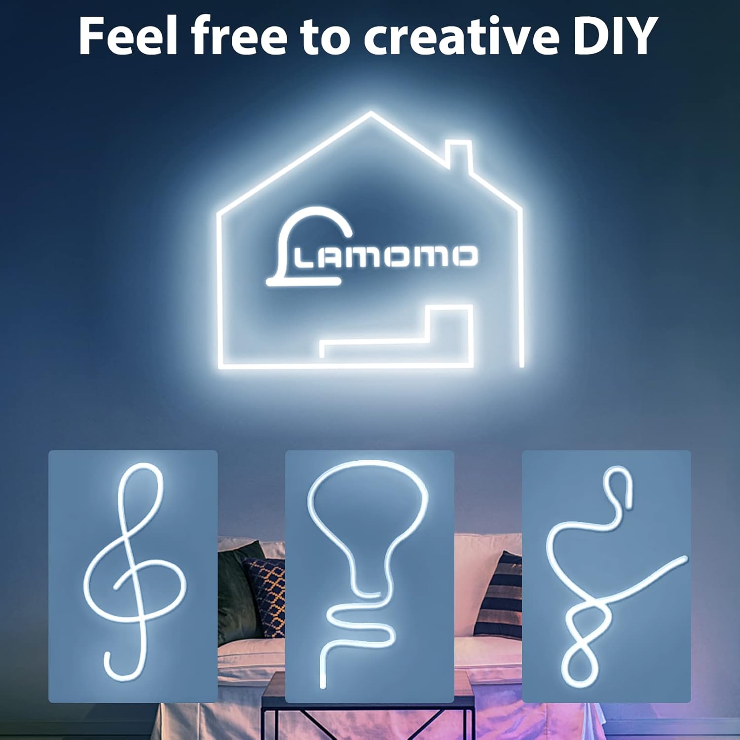 Strip Light Cool White Neon Flex 220V High Lumen 10CM Cut PVC IP65 - LED Lights & Lighting - Aura Lighting - Azar Group