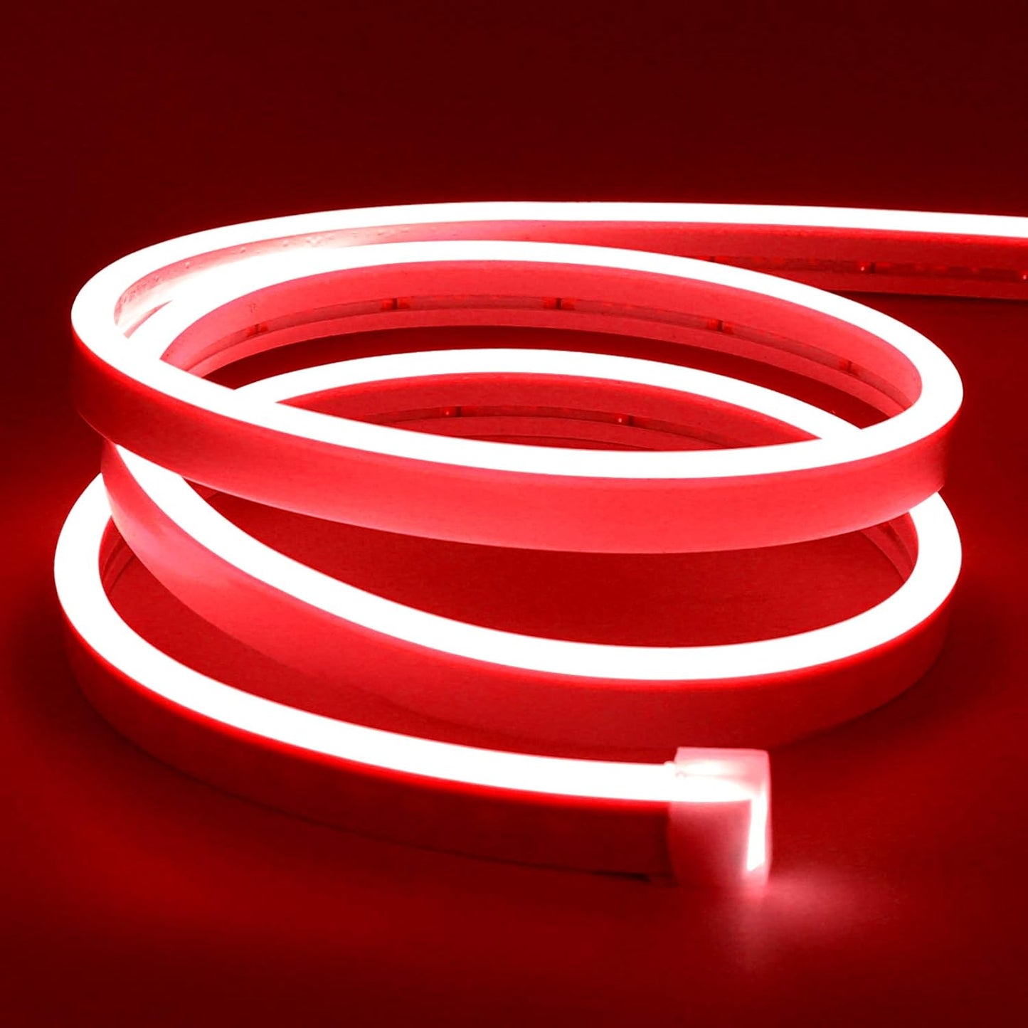 Strip Light Red Neon Flex 220V High Lumen 10CM Cut PVC IP65 - LED Lights & Lighting - Aura Lighting - Azar Group