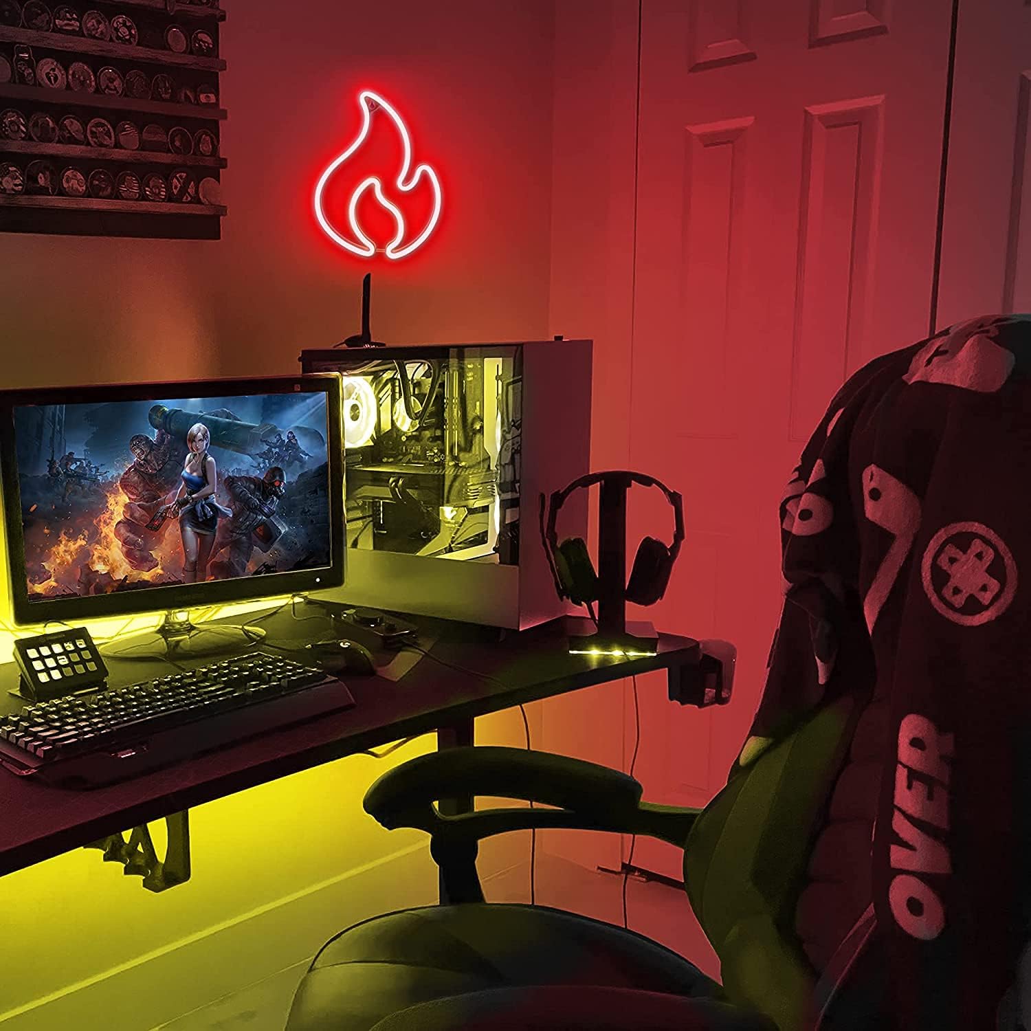 Strip Light Red Neon Flex 220V High Lumen 10CM Cut PVC IP65 - LED Lights & Lighting - Aura Lighting - Azar Group