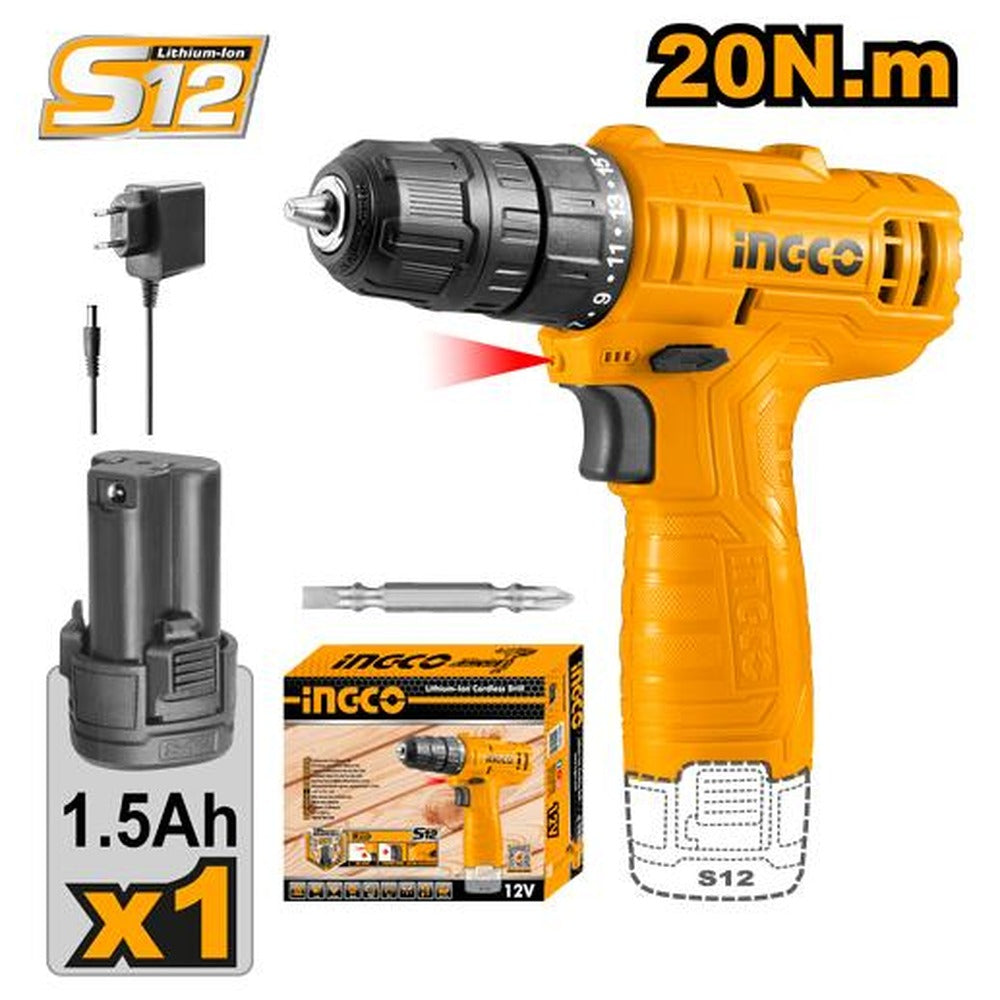 INGCO Cordless drill CDLI12415