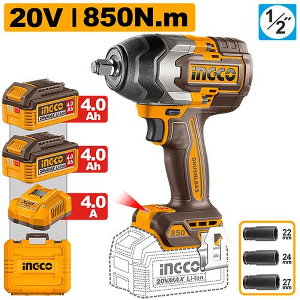 INGCO Cordless impact wrench CIWLI2085