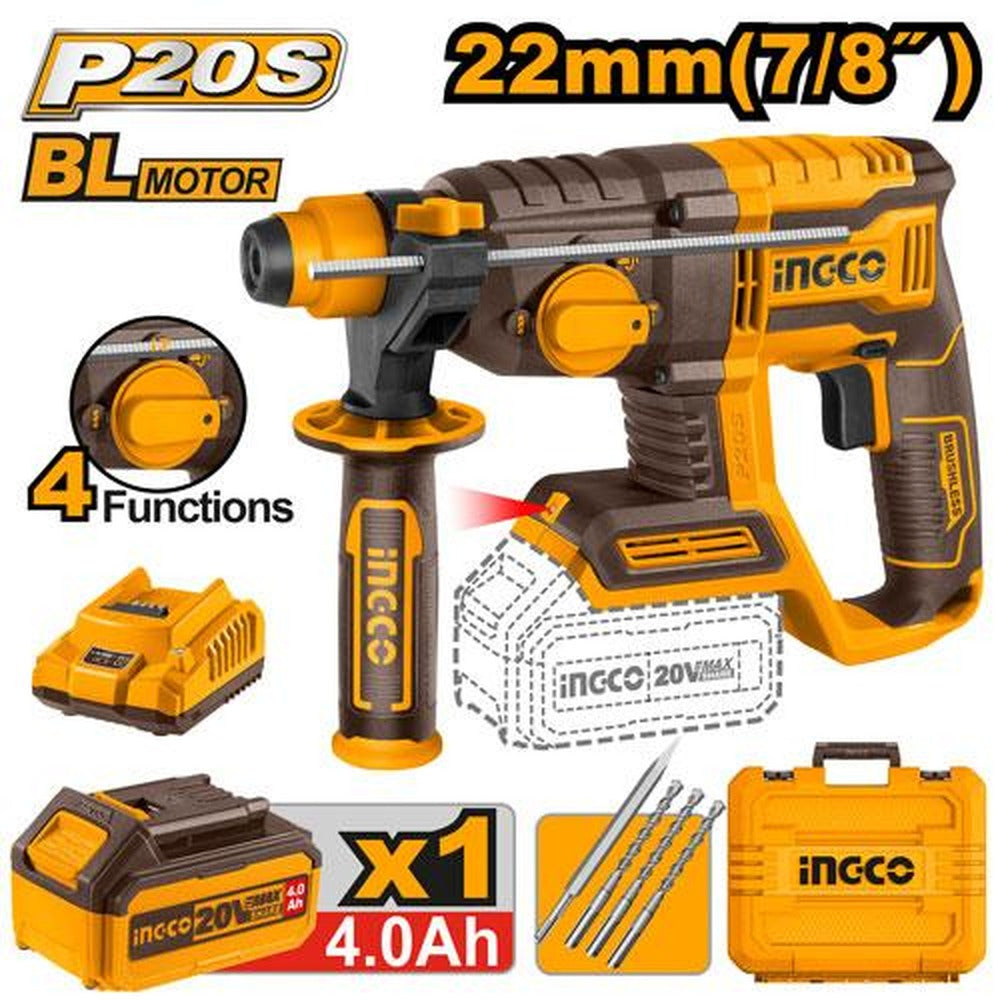 INGCO Cordless rotary hammer CRHLI202081