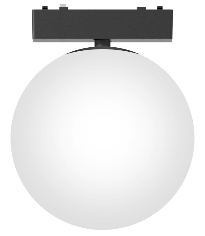 Track Ball Light Black 4000K DC48V 320° 6W D150mm*H150mm - Magnetic Track LED Light - Aura Lighting - Azar Group