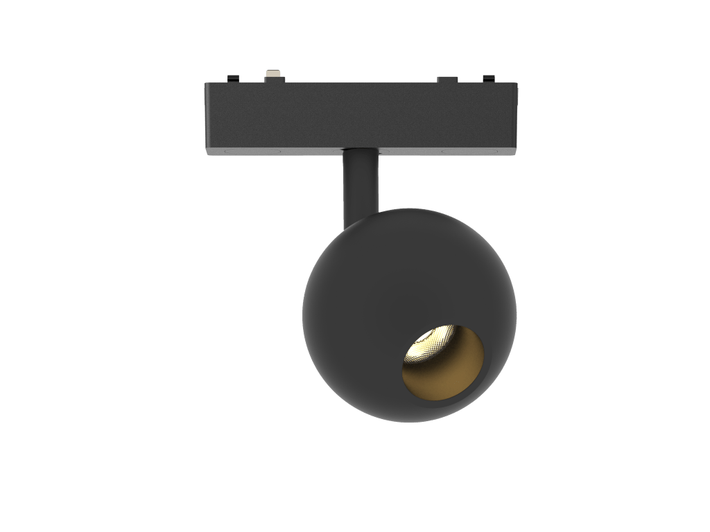 Track Bowling Spotlights Black 4000K DC48V 24° 10W D80*H148mm - Magnetic Track LED Light - Aura Lighting - Azar Group