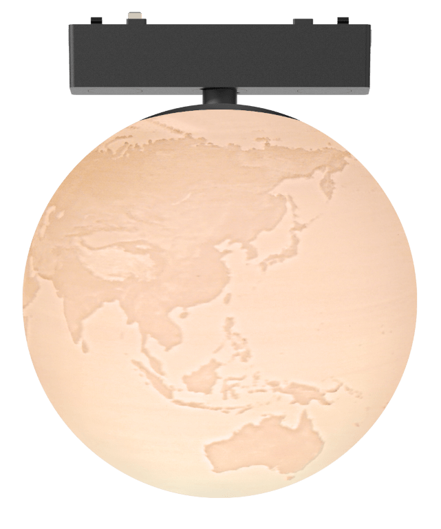 Track Earth Light Black 4000K DC48V 320° 6W D150mm*H150mm - Magnetic Track LED Light - Aura Lighting - Azar Group