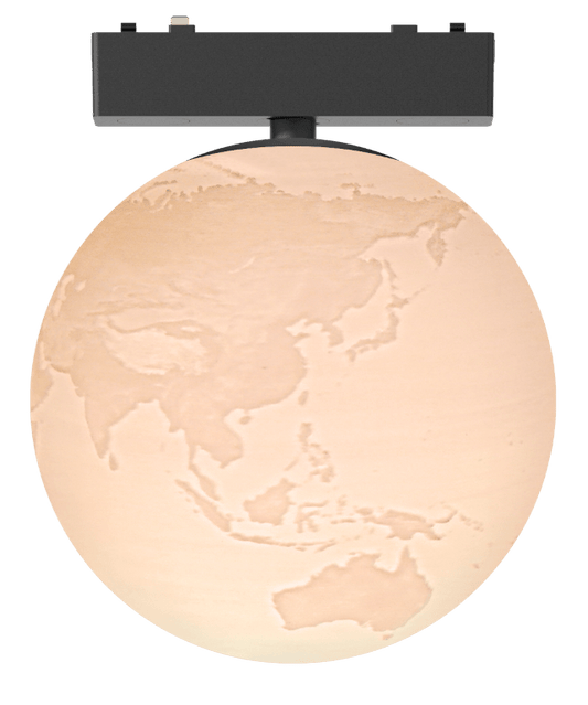 Track Earth Light Black 4000K DC48V 320° 6W D150mm*H150mm - Magnetic Track LED Light - Aura Lighting - Azar Group