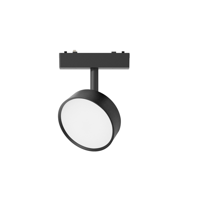 Track Flood Light Black 4000K DC48V 150° 9W D95xT30mm - Magnetic Track LED Light - Aura Lighting - Azar Group