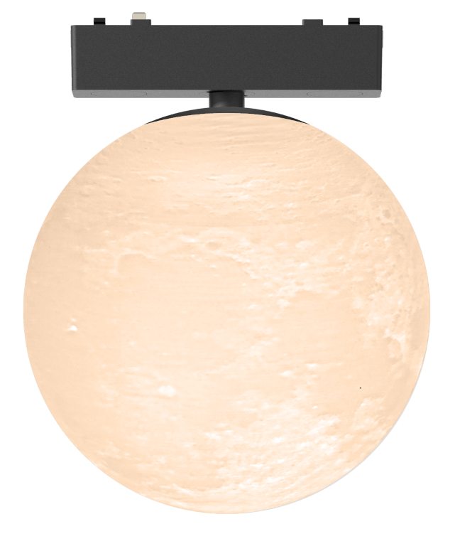 Track Moon Light Black 4000K DC48V 320° 6W D150mm*H150mm - Magnetic Track LED Light - Aura Lighting - Azar Group