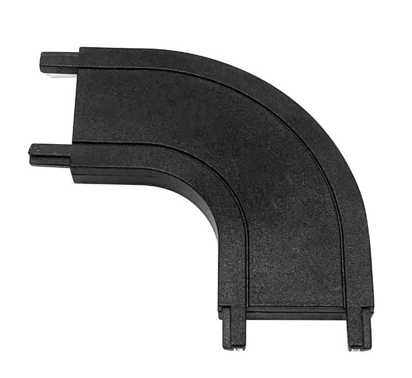 Track Rail MT26 - A Ultra Thin Magnetic Horizontal Corner Black L36*W36*H6 - Magnetic Track LED Light - Aura Lighting - Azar Group