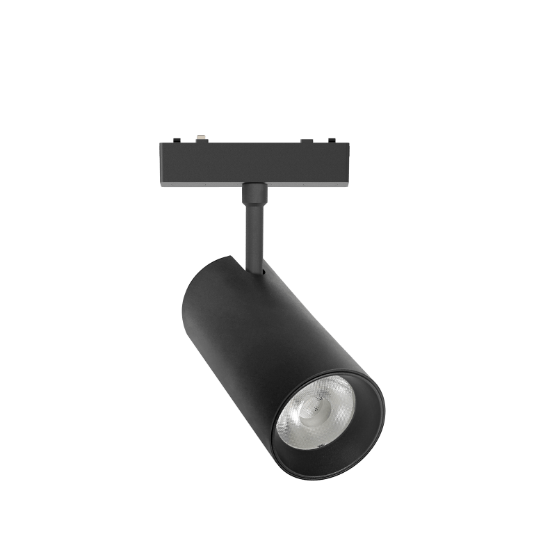 Track Spotlights T45 Black 4000K DC48V 24° 10W D45*L100mm - Magnetic Track LED Light - Aura Lighting - Azar Group