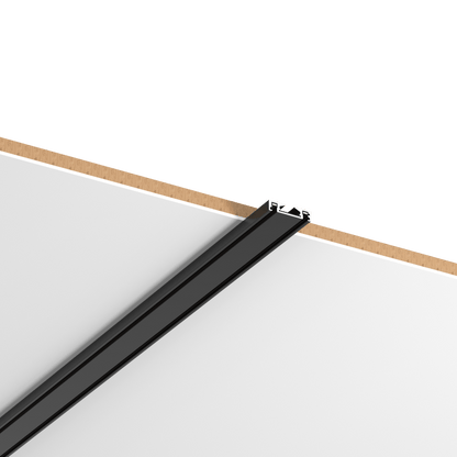 Ultra Thin Magnetic Black Track Rail 3 Meters W26*H6 48VDC Surface Mounted - Magnetic Track LED Light - Aura Lighting - Azar Group