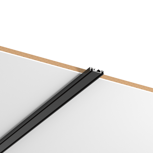 Ultra Thin Magnetic Black Track Rail 3 Meters W26*H6 48VDC Surface Mounted - Magnetic Track LED Light - Aura Lighting - Azar Group