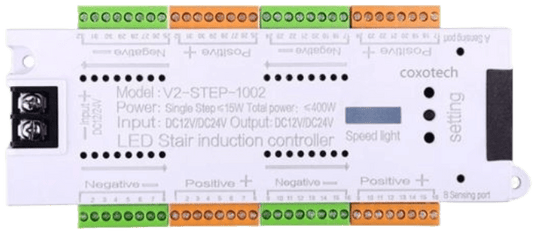 V2 - STEP LED Stair Induction Controller System (Motion Sensor, 500W Capacity) - Aura Lighting - Azar Group
